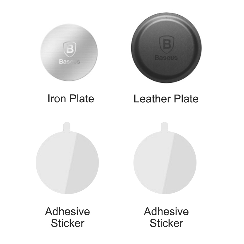 Baseus (2-Pack) Metal Back Plate / Magnetic Car Mount Holder for Mobile Phone